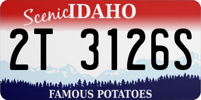 ID license plate 2T3126S