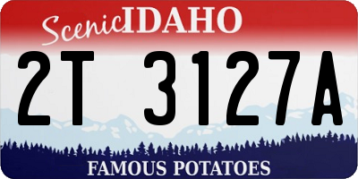 ID license plate 2T3127A