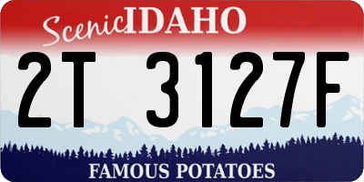 ID license plate 2T3127F