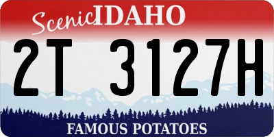ID license plate 2T3127H