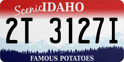 ID license plate 2T3127I