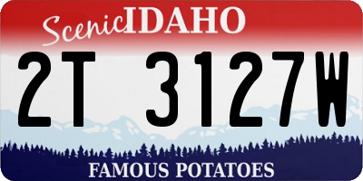 ID license plate 2T3127W
