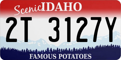 ID license plate 2T3127Y
