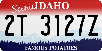 ID license plate 2T3127Z