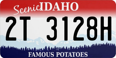 ID license plate 2T3128H