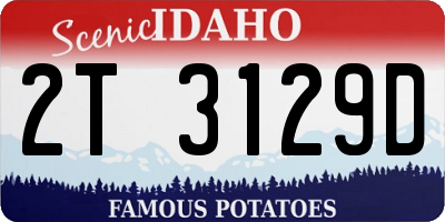 ID license plate 2T3129D
