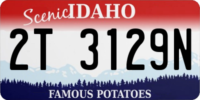 ID license plate 2T3129N