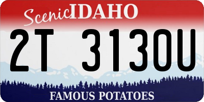 ID license plate 2T3130U