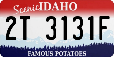 ID license plate 2T3131F