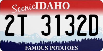 ID license plate 2T3132D