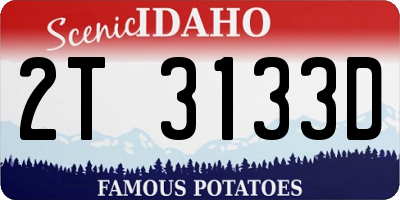 ID license plate 2T3133D