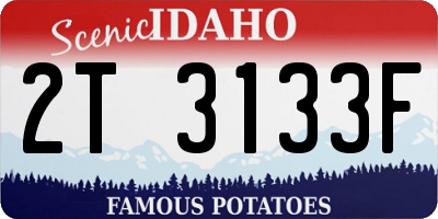 ID license plate 2T3133F