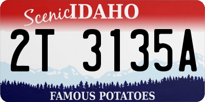 ID license plate 2T3135A