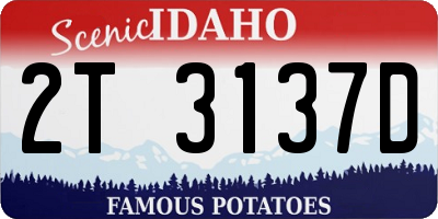 ID license plate 2T3137D