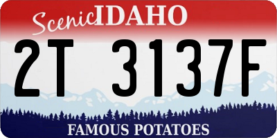 ID license plate 2T3137F