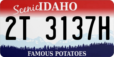 ID license plate 2T3137H