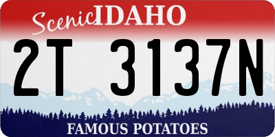ID license plate 2T3137N