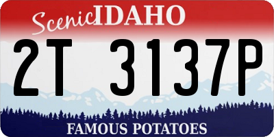 ID license plate 2T3137P