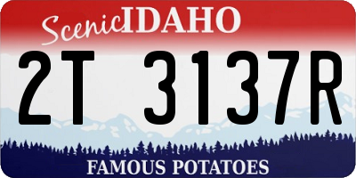 ID license plate 2T3137R