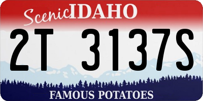 ID license plate 2T3137S
