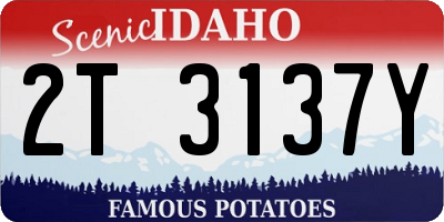 ID license plate 2T3137Y
