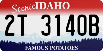 ID license plate 2T3140B