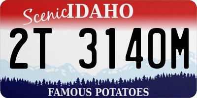 ID license plate 2T3140M
