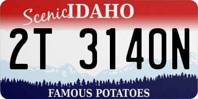 ID license plate 2T3140N