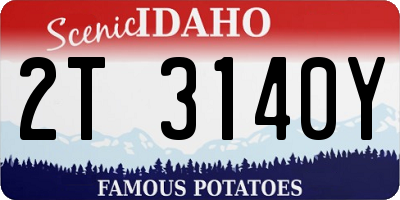 ID license plate 2T3140Y