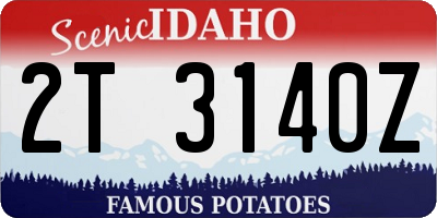 ID license plate 2T3140Z