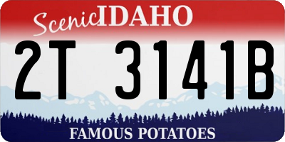 ID license plate 2T3141B