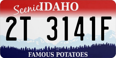 ID license plate 2T3141F