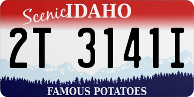 ID license plate 2T3141I