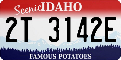 ID license plate 2T3142E