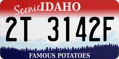ID license plate 2T3142F
