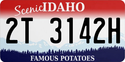 ID license plate 2T3142H