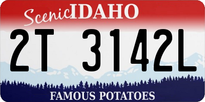 ID license plate 2T3142L