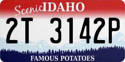 ID license plate 2T3142P