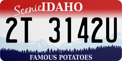 ID license plate 2T3142U