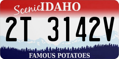 ID license plate 2T3142V