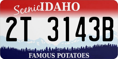 ID license plate 2T3143B