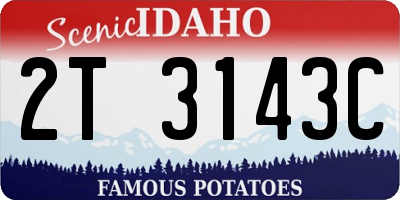 ID license plate 2T3143C