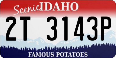 ID license plate 2T3143P