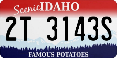 ID license plate 2T3143S