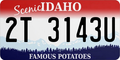 ID license plate 2T3143U
