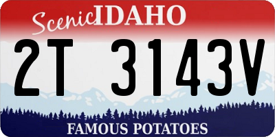 ID license plate 2T3143V