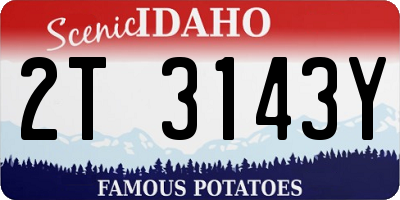 ID license plate 2T3143Y