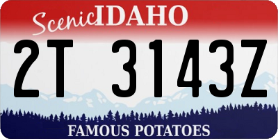 ID license plate 2T3143Z