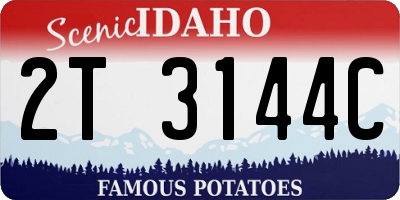 ID license plate 2T3144C