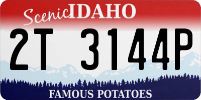 ID license plate 2T3144P
